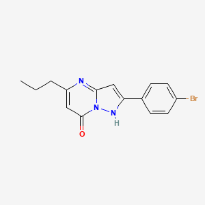 molecular formula C15H14BrN3O B5583302 2-(4-bromophenyl)-5-propylpyrazolo[1,5-a]pyrimidin-7-ol 