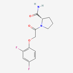 molecular formula C13H14F2N2O3 B5583308 1-[(2,4-difluorophenoxy)acetyl]-L-prolinamide 