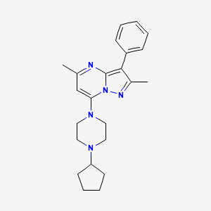 7-(4-cyclopentyl-1-piperazinyl)-2,5-dimethyl-3-phenylpyrazolo[1,5-a]pyrimidine