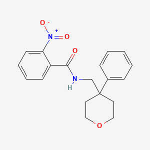 2-nitro-N-[(4-phenyltetrahydro-2H-pyran-4-yl)methyl]benzamide