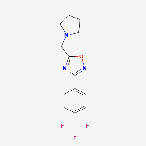 5-(1-pyrrolidinylmethyl)-3-[4-(trifluoromethyl)phenyl]-1,2,4-oxadiazole