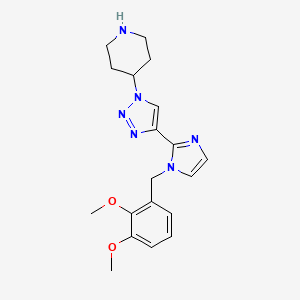 4-{4-[1-(2,3-dimethoxybenzyl)-1H-imidazol-2-yl]-1H-1,2,3-triazol-1-yl}piperidine hydrochloride