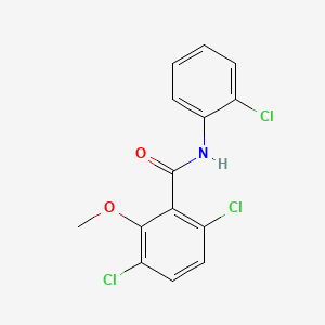 3,6-dichloro-N-(2-chlorophenyl)-2-methoxybenzamide