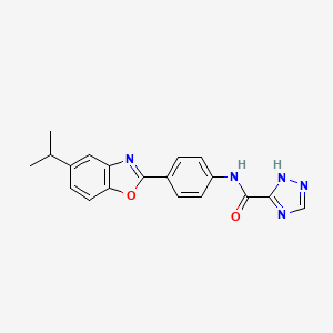 N-[4-(5-isopropyl-1,3-benzoxazol-2-yl)phenyl]-1H-1,2,4-triazole-3-carboxamide