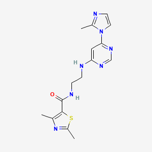 2,4-dimethyl-N-(2-{[6-(2-methyl-1H-imidazol-1-yl)-4-pyrimidinyl]amino}ethyl)-1,3-thiazole-5-carboxamide