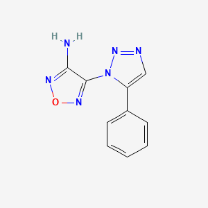 molecular formula C10H8N6O B5583474 4-(5-phenyl-1H-1,2,3-triazol-1-yl)-1,2,5-oxadiazol-3-amine 