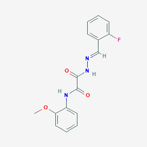 2-[2-(2-fluorobenzylidene)hydrazino]-N-(2-methoxyphenyl)-2-oxoacetamide