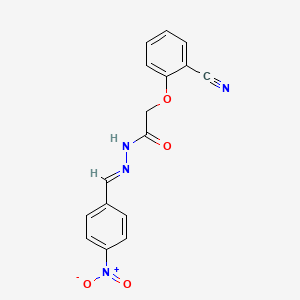 2-(2-cyanophenoxy)-N'-[(E)-(4-nitrophenyl)methylidene]acetohydrazide