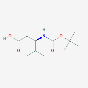molecular formula C11H21NO4 B558350 (R)-3-((叔丁氧羰基)氨基)-4-甲基戊酸 CAS No. 183990-64-9