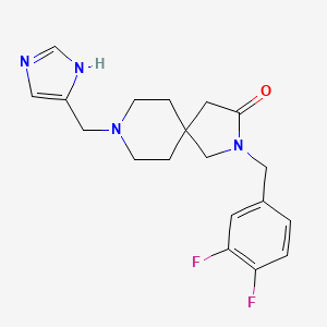 molecular formula C19H22F2N4O B5583536 2-(3,4-difluorobenzyl)-8-(1H-imidazol-4-ylmethyl)-2,8-diazaspiro[4.5]decan-3-one 