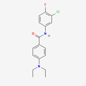 molecular formula C17H18ClFN2O B5583565 N-(3-chloro-4-fluorophenyl)-4-(diethylamino)benzamide CAS No. 5729-11-3