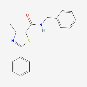 molecular formula C18H16N2OS B5583571 N-benzyl-4-methyl-2-phenyl-1,3-thiazole-5-carboxamide 