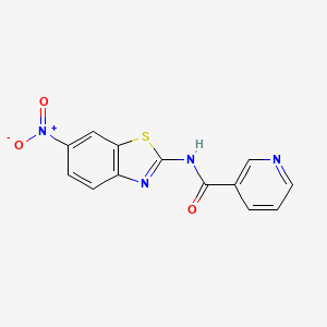 N-(6-nitro-1,3-benzothiazol-2-yl)pyridine-3-carboxamide