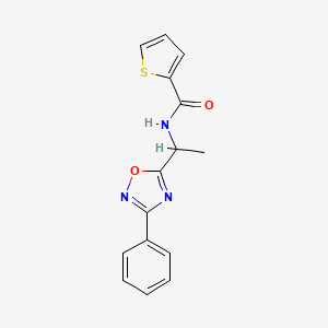 N-[1-(3-phenyl-1,2,4-oxadiazol-5-yl)ethyl]-2-thiophenecarboxamide