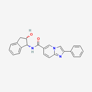 N-[(1R,2S)-2-hydroxy-2,3-dihydro-1H-inden-1-yl]-2-phenylimidazo[1,2-a]pyridine-6-carboxamide