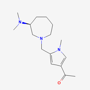 molecular formula C16H27N3O B5583607 1-(5-{[(3S)-3-(dimethylamino)azepan-1-yl]methyl}-1-methyl-1H-pyrrol-3-yl)ethanone 