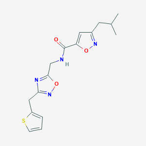 3-isobutyl-N-{[3-(2-thienylmethyl)-1,2,4-oxadiazol-5-yl]methyl}-5-isoxazolecarboxamide