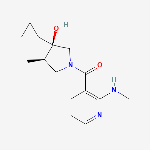 (3R*,4R*)-3-cyclopropyl-4-methyl-1-{[2-(methylamino)-3-pyridinyl]carbonyl}-3-pyrrolidinol