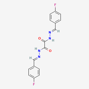 molecular formula C16H12F2N4O2 B5583668 N'~1~,N'~2~-bis(4-fluorobenzylidene)ethanedihydrazide 