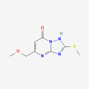 molecular formula C8H10N4O2S B5583684 5-(methoxymethyl)-2-(methylthio)[1,2,4]triazolo[1,5-a]pyrimidin-7(4H)-one 