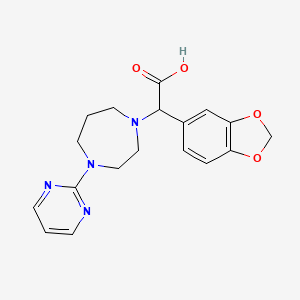 1,3-benzodioxol-5-yl(4-pyrimidin-2-yl-1,4-diazepan-1-yl)acetic acid