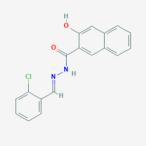 molecular formula C18H13ClN2O2 B5583774 N'-(2-chlorobenzylidene)-3-hydroxy-2-naphthohydrazide 