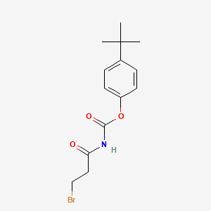 molecular formula C14H18BrNO3 B5583786 4-tert-butylphenyl (3-bromopropanoyl)carbamate 