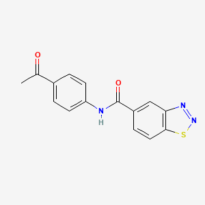 molecular formula C15H11N3O2S B5583809 N-(4-acetylphenyl)-1,2,3-benzothiadiazole-5-carboxamide 