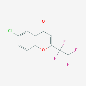 molecular formula C11H5ClF4O2 B5583829 6-chloro-2-(1,1,2,2-tetrafluoroethyl)-4H-chromen-4-one 