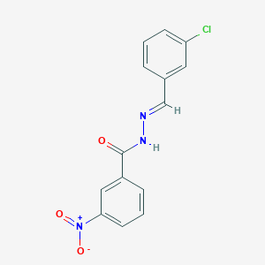 molecular formula C14H10ClN3O3 B5583831 N'-(3-chlorobenzylidene)-3-nitrobenzohydrazide 