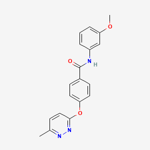 molecular formula C19H17N3O3 B5583843 N-(3-methoxyphenyl)-4-[(6-methyl-3-pyridazinyl)oxy]benzamide 