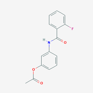 3-[(2-fluorobenzoyl)amino]phenyl acetate