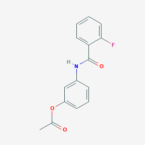 molecular formula C15H12FNO3 B5583873 3-[(2-fluorobenzoyl)amino]phenyl acetate 