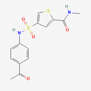 4-{[(4-acetylphenyl)amino]sulfonyl}-N-methyl-2-thiophenecarboxamide