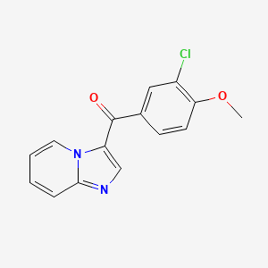 molecular formula C15H11ClN2O2 B5583914 (3-chloro-4-methoxyphenyl)(imidazo[1,2-a]pyridin-3-yl)methanone 