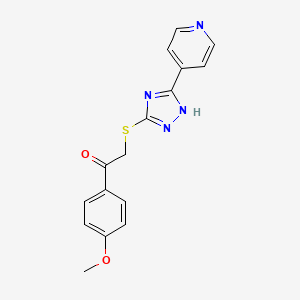 1-(4-methoxyphenyl)-2-{[5-(4-pyridinyl)-4H-1,2,4-triazol-3-yl]thio}ethanone