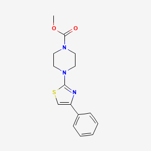 molecular formula C15H17N3O2S B5583939 methyl 4-(4-phenyl-1,3-thiazol-2-yl)-1-piperazinecarboxylate 