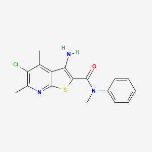 3-amino-5-chloro-N,4,6-trimethyl-N-phenylthieno[2,3-b]pyridine-2-carboxamide