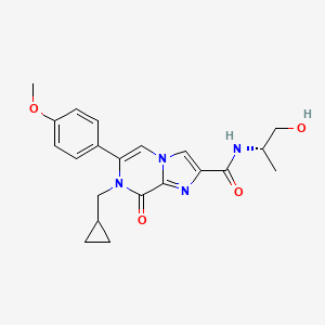 molecular formula C21H24N4O4 B5583974 7-(cyclopropylmethyl)-N-[(1S)-2-hydroxy-1-methylethyl]-6-(4-methoxyphenyl)-8-oxo-7,8-dihydroimidazo[1,2-a]pyrazine-2-carboxamide 