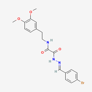 2-[2-(4-bromobenzylidene)hydrazino]-N-[2-(3,4-dimethoxyphenyl)ethyl]-2-oxoacetamide