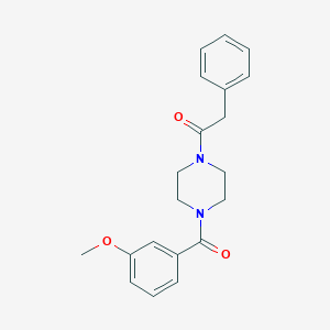 molecular formula C20H22N2O3 B5584003 1-(3-methoxybenzoyl)-4-(phenylacetyl)piperazine 