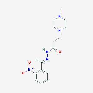 molecular formula C15H21N5O3 B5584059 3-(4-methyl-1-piperazinyl)-N'-(2-nitrobenzylidene)propanohydrazide 