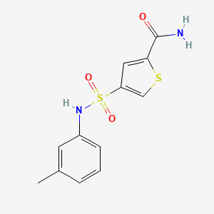 molecular formula C12H12N2O3S2 B5584093 4-{[(3-methylphenyl)amino]sulfonyl}-2-thiophenecarboxamide 