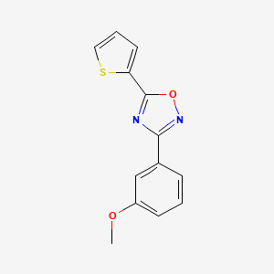 molecular formula C13H10N2O2S B5584111 3-(3-methoxyphenyl)-5-(2-thienyl)-1,2,4-oxadiazole 