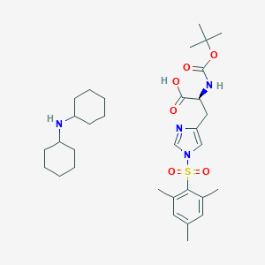 molecular formula C20H27N3O6S · C12H23N B558413 Boc-His(Mts)-OH (二环己铵)盐 CAS No. 105931-56-4
