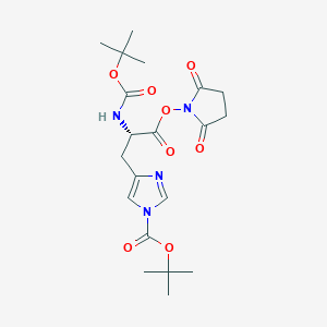 molecular formula C20H28N4O8 B558414 Boc-His(1-Boc)-Osu CAS No. 25616-02-8
