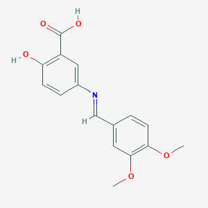 5-[(3,4-dimethoxybenzylidene)amino]-2-hydroxybenzoic acid