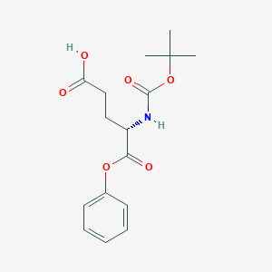 molecular formula C16H21NO6 B558422 N-叔丁氧羰基-谷氨酸 α 苯酯 CAS No. 59587-94-9