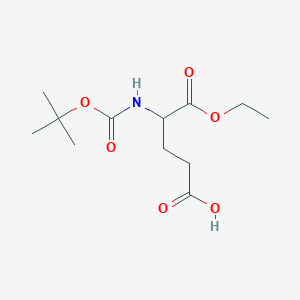 molecular formula C12H21NO6 B558424 (S)-4-((叔丁氧羰基)氨基)-5-乙氧基-5-氧代戊酸 CAS No. 86938-17-2