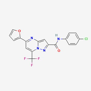 N-(4-chlorophenyl)-5-(2-furyl)-7-(trifluoromethyl)pyrazolo[1,5-a]pyrimidine-2-carboxamide